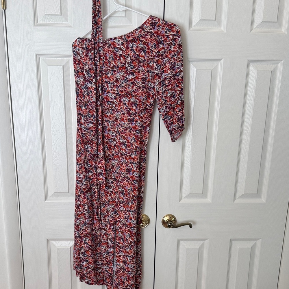 American Eagle one shoulder midi multi-colored dress